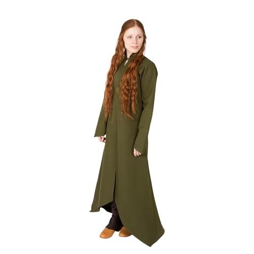 Burgschneider - Gewand Ranwen - Olivgrün (S, Unisex, Baumwolle) Mittelalter Fantasy - Elven von Burgschneider