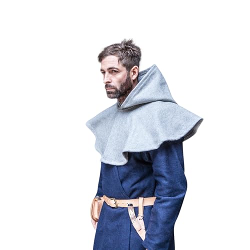 Burgschneider - Gugel Cucullus - Grau (Standard, Unisex, Blazer) Mittelalter, Fantasy - Medieval von Burgschneider