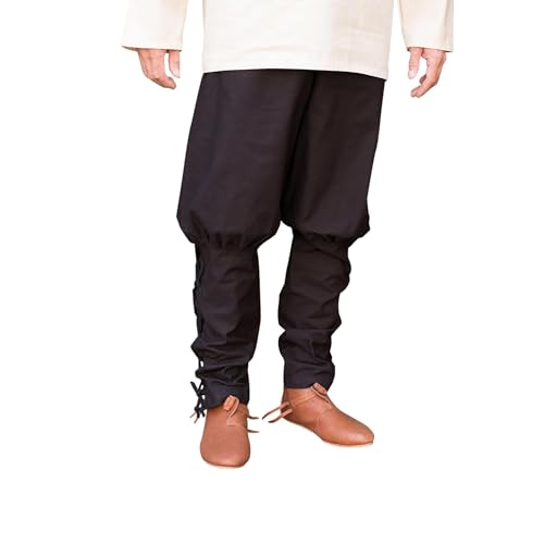 Burgschneider - Hose Wigbold - Schwarz (S, Unisex, Baumwolle) Mittelalter Fantasy - Adventurer von Burgschneider