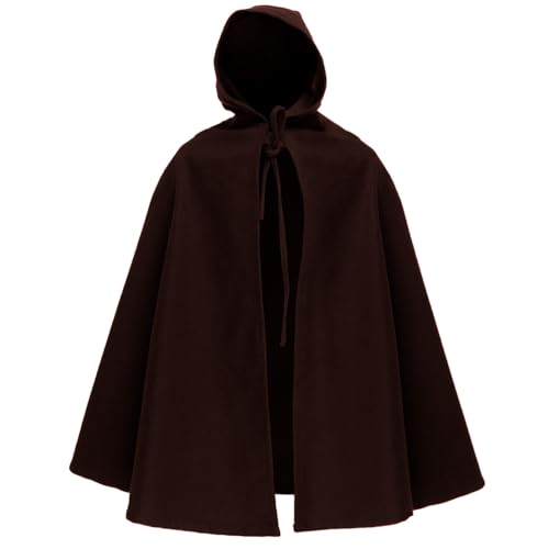 Burgschneider - Kindercape Laroo Braun (L, Unisex, Wolle) Mittelalter, Fantasy - von Burgschneider