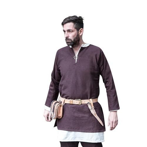 Burgschneider - Kurztunika Erik - Braun (L, Unisex, Baumwolle) Historisch - Early Medieval, Viking von Burgschneider