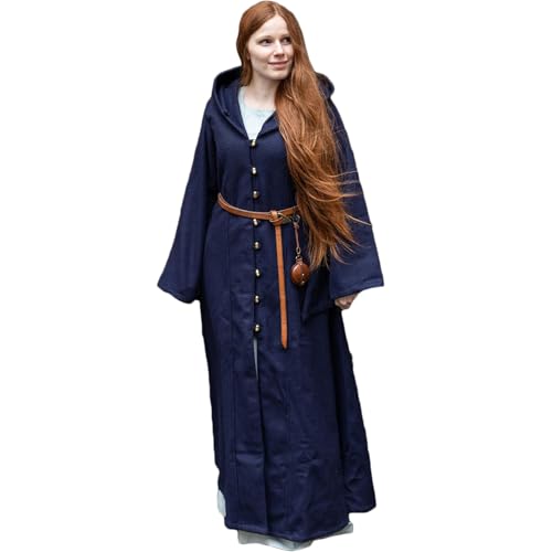 Burgschneider - Mantel Tuala Blau (XL, Unisex, Wolle) Mittelalter Fantasy - Maiden von Burgschneider