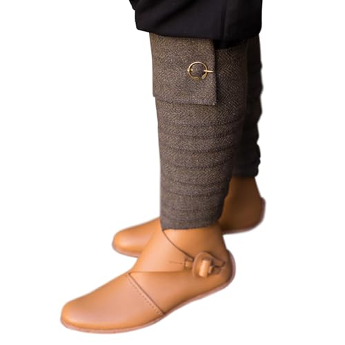 Burgschneider - Fischgrätwadenwickel Asgar - Oliv Grau (Standard, unisex, Fishbone) Historisch - Early Medieval, Viking von Burgschneider