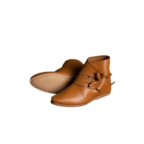 Burgschneider - Mittelalterliche Schuhe Jorvik (45, Unisex, Leder) Mittelalter, Fantasy - von Burgschneider