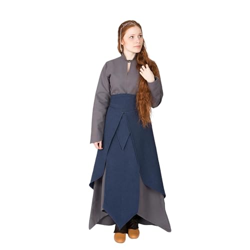 Burgschneider - Rock Tharya - Blau (S/M, Unisex, Baumwolle) Mittelalter Fantasy - Elven von Burgschneider