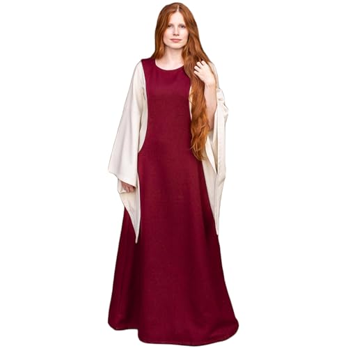 Burgschneider - Surcot Albrun - Rot (XXXL, für Damen & Herren, Wolle) Historisch - High Medieval von Burgschneider