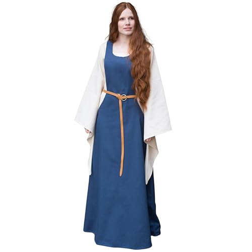 Burgschneider - Surcot Isabella - Waidblau (XXXL, Unisex, Baumwolle) Historisch - High Medieval von Burgschneider
