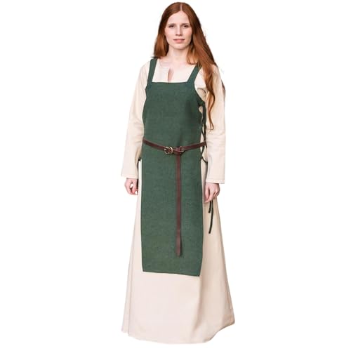 Burgschneider - Trägerkleid Gyda - Grün (S, Unisex, Baumwolle) Historisch - Early Medieval, Viking von Burgschneider