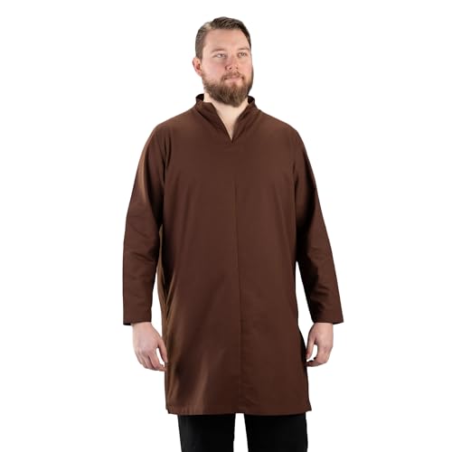 Burgschneider - Tunika Ekwin - Braun (XL, für Damen & Herren, Baumwolle) Historisch - Medieval von Burgschneider