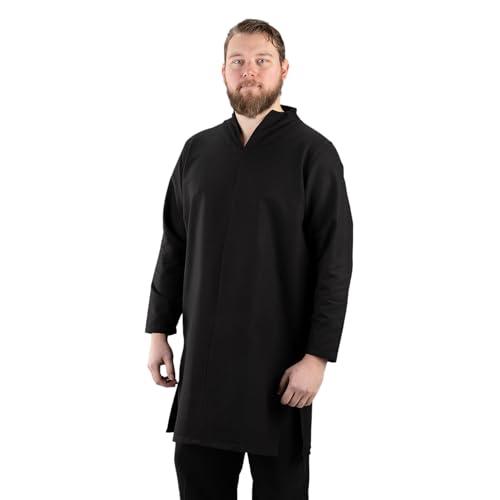 Burgschneider - Tunika Ekwin - Schwarz (XXL, Unisex, Baumwolle) Historisch - Medieval von Burgschneider