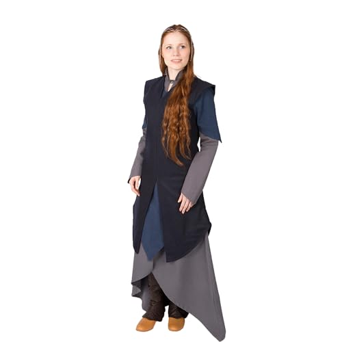 Burgschneider - Tunika Meril - Blau (XL, Unisex, Wolle) Mittelalter Fantasy - Elven von Burgschneider