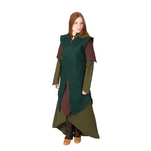 Burgschneider - Tunika Meril - Grün (XXL, Unisex, Wolle) Mittelalter Fantasy - Elven von Burgschneider