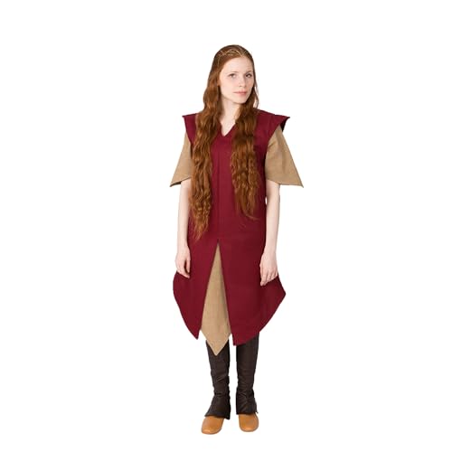 Burgschneider - Tunika Meril - Rot (XL, Unisex, Wolle) Mittelalter Fantasy - Elven von Burgschneider