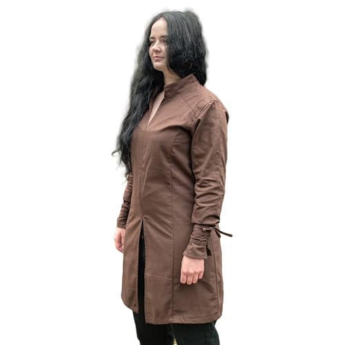 Burgschneider - Tunika Theresa - Braun (S, Unisex, Baumwolle) Mittelalter Fantasy - Ranger von Burgschneider