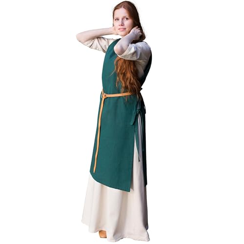Burgschneider - Überkleid Haithabu - Grün (XL, Unisex, Baumwolle) Historisch - Early Medieval, Viking von Burgschneider