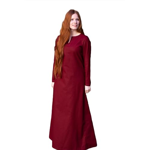 Burgschneider - Unterkleid Feme - Bordeaux (M, Unisex, Baumwolle) Historisch - Early Medieval, Viking von Burgschneider
