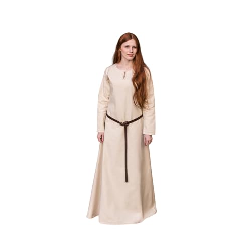 Burgschneider - Unterkleid Feme - Natur (XXXL, Unisex, Baumwolle) (Under Dress, Historisch) Early Medieval, Viking von Burgschneider