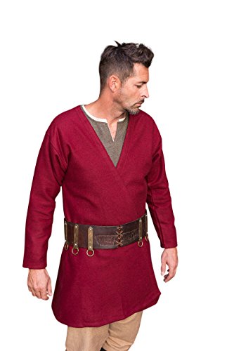Burgschneider Viking Coat Loki (Red, M) (Viking Coat, Blazer (74% wool, 15% polyester, 7% polyamids, 4% misc. natural fibres)) - Unisex von Burgschneider
