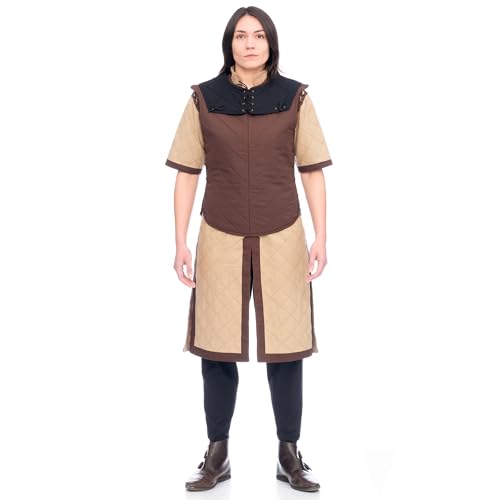 Dungeons&Dragons Call to Arms Kämpfer Kostümset (Hanf/Braun, M) von Burgschneider