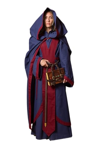 Dungeons&Dragons Call to Arms Zauberer Kostümset (Dunkelblau/Bordeaux, L) von Burgschneider