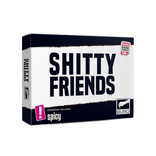 Buró: Shitty Friends - Das ultimative Party-Kartenspiel mit dunklem Humor - Ideal für Familienspiele, Spaß für Erwachsene und Eisbrechen bei Versammlungen (ab 14 Jahren) von Buró