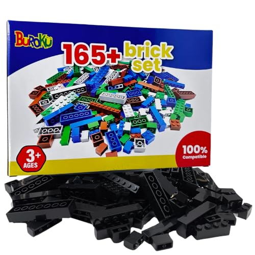 Buroku - 165-teiliges Konstruktionsset in Schwarz | Kompatible Spielzeugbausteine mit Allen Marken | Fördert Kreativität und Fantasie | Verschiedene Größen | Sicher und ungiftig | Bausteine Buroku - 165-teiliges Konstruktionsset in Schwarz | Kompatible Spielzeugbausteine mit Allen Marken | Fördert Kreativität und Fantasie | Verschiedene Größen | Sicher und ungiftig | Bausteine von Buroku