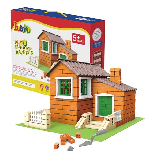 Buroku - Baukasten für ein Ziegelsteinhaus | 304 Teile aus sicherem ABS-Kunststoff für Kinder | Fördert Frühzeitige Fähigkeiten und die Entwicklung der Intelligenz | Recycelbares Material, Kunststoff. Buroku - Baukasten für ein Ziegelsteinhaus | 304 Teile aus sicherem ABS-Kunststoff für Kinder | Fördert Frühzeitige Fähigkeiten und die Entwicklung der Intelligenz | Recycelbares Material, Kunststoff. von Buroku
