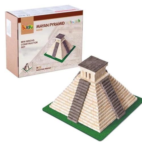 Buroku - Maya-Tempel Bau-Set | 750 Teile | Steinziegel | Fördert STEM-Lernen und Motorische Fähigkeiten | Für Kinder und Erwachsene | Schritt-für-Schritt-Anleitung | Inklusive Kleber Buroku - Maya-Tempel Bau-Set | 750 Teile | Steinziegel | Fördert STEM-Lernen und Motorische Fähigkeiten | Für Kinder und Erwachsene | Schritt-für-Schritt-Anleitung | Inklusive Kleber von Buroku