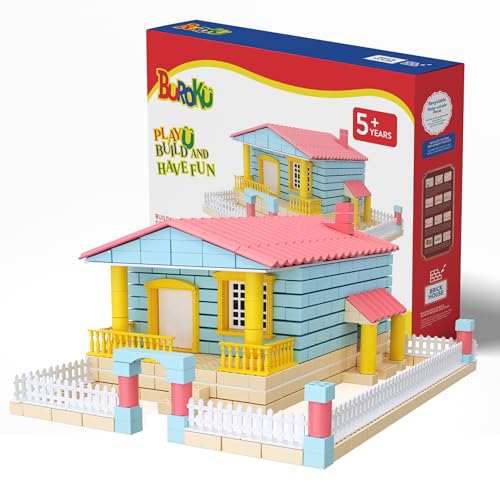 Buroku - Ziegelhaus-Bauspiel | 419 Sichere ABS-Kunststoffteile für Kinder | Beinhaltet Farben und Pinsel | Fördert Frühe Fähigkeiten und die Entwicklung der Intelligenz Buroku - Ziegelhaus-Bauspiel | 419 Sichere ABS-Kunststoffteile für Kinder | Beinhaltet Farben und Pinsel | Fördert Frühe Fähigkeiten und die Entwicklung der Intelligenz von Buroku