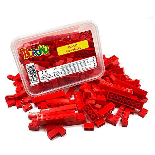 Red Set – Baustein-Set – Spielzeugbricks kompatibel mit allen Marken – große rote Teile. Red Set – Baustein-Set – Spielzeugbricks kompatibel mit allen Marken – große rote Teile. von Buroku