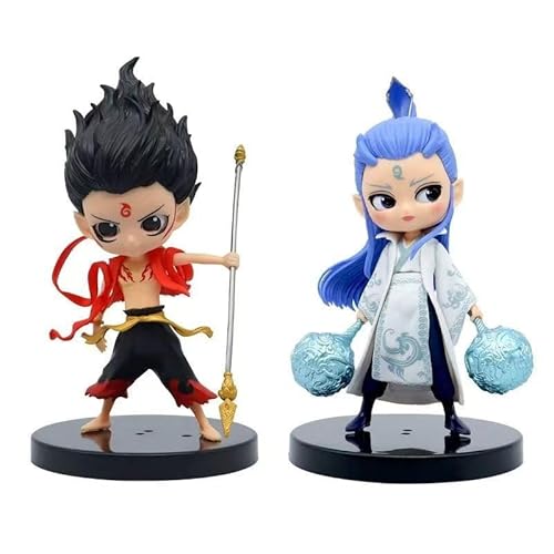 Bursker Anime Ne Zha Figur, Statue, Actionfigur, 17 cm, PVC-Modell für Desktop-Dekorationssammlungen, PVC-Modell Ao Bing Collections (2) von Bursker