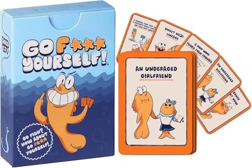 Erwachsener Go Fish Card Game 'Go F* Yourself', klassischer interaktiver Familienspaß, für Partys und Spiele Nächte, wie wäre es mit GOs F* selbst-das Goes Fish (1PCS) von Bursker