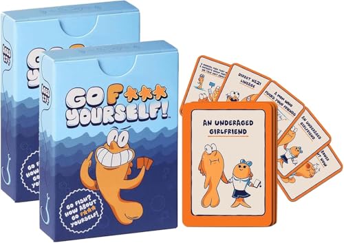 Erwachsener Go Fish Card Game 'Go F* Yourself', klassischer interaktiver Familienspaß, für Partys und Spiele Nächte, wie wäre es mit GOs F* selbst-das Goes Fish (2PCS) von Bursker