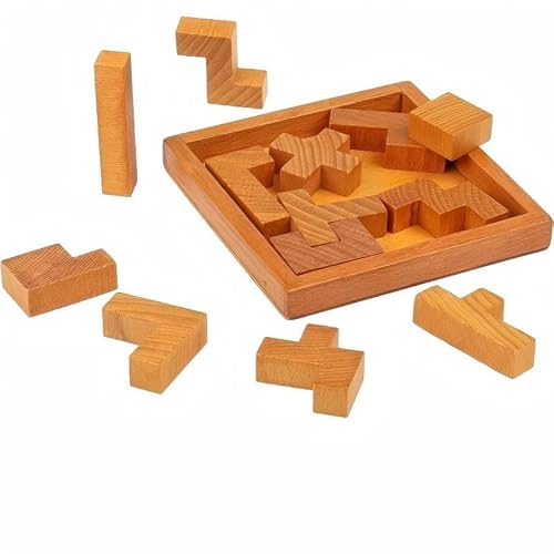 Busaurus Holz-Gehirnteaser-Puzzle, 13-teiliges Holzblockspiel, Kniffliges Denkspiel für Kinder und Erwachsene Busaurus Holz-Gehirnteaser-Puzzle, 13-teiliges Holzblockspiel, Kniffliges Denkspiel für Kinder und Erwachsene von Busaurus