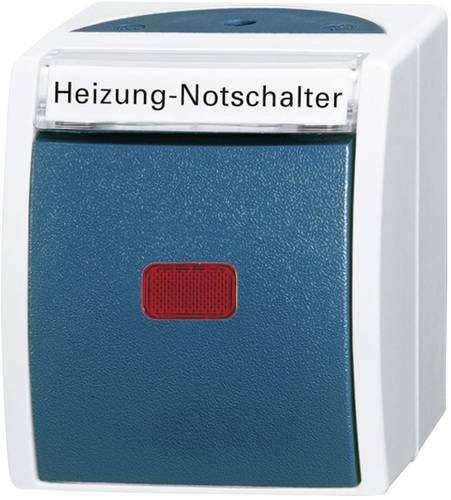 Busch-Jaeger 2601/6 SKWNH-53 Feuchtraum-Schalterprogramm Heizungs-Notschalter Ocean Aufputz Blau, Gr von Busch-Jaeger