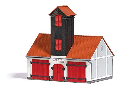 Busch-Jaeger Miniatur-Spielzeuggebäude Feuerwehr H0 für Kinder, Notfallfanatiker von Busch-Jaeger