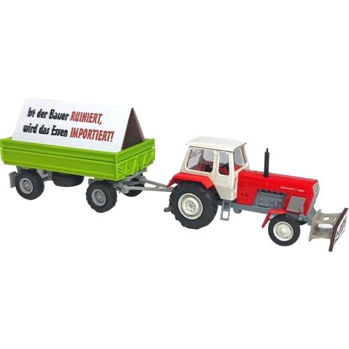54202 Traktor Fortschritt ZT 300 mit Anhänger HW 60 "Bauernprotest 54202 Traktor Fortschritt ZT 300 mit Anhänger HW 60 "Bauernprotest von Busch
