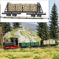 BUSCH 12247 H0 Drehgestell-Stirnwandwagen mit Holzladung BUSCH 12247 H0 Drehgestell-Stirnwandwagen mit Holzladung von Busch
