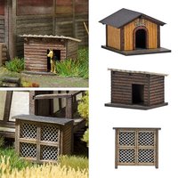 BUSCH 1522 H0 Hasenstall und zwei Hundehütten von Busch