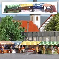 BUSCH 1824 H0 4 Marktstände von Busch
