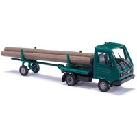 BUSCH 42229 H0 Multicar M26 mit Nachläufer und Baumstämmen, grün von Busch