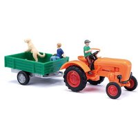 BUSCH 50052 H0 Allgaier A 111 L Einachsanhänger und Figuren von Busch