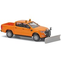 BUSCH 52862 1:87 Ford Ranger Pritsche, Orange mit Schneepflug von Busch