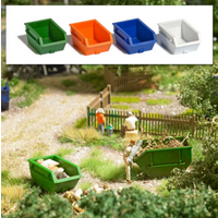 BUSCH 7752 H0 Mini-Set 4 Absetzcontainer 1,5 m³ von Busch