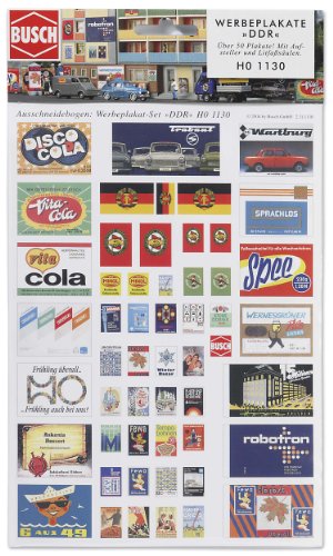 Busch 1130 - Werbeplakat-Set DDR, Rot/Ausflug, Einfarbig (Getaway Solids) Busch 1130 - Werbeplakat-Set DDR, Rot/Ausflug, Einfarbig (Getaway Solids) von Busch