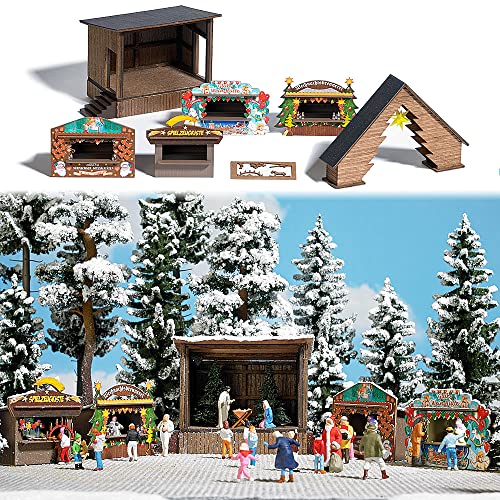 Busch 1183 Christmas Market Set HO Structure Maßstabsgetreue Modellstruktur, Braun, Grün, S Busch 1183 Christmas Market Set HO Structure Maßstabsgetreue Modellstruktur, Braun, Grün, S von Busch