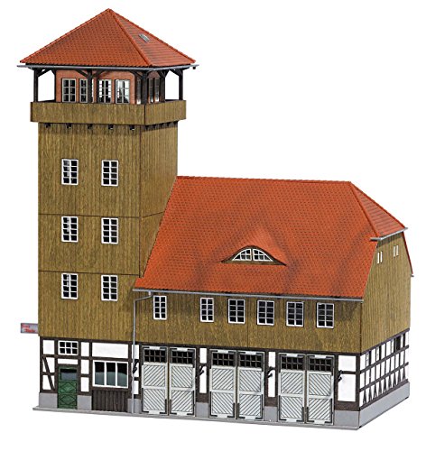 Busch 1450 H0 - Bausatz Feuerwehrgebaeude "Schwenningen" (Requisitenhaus) von Busch