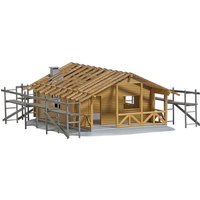 Busch 1855 H0 Blockhütte im Bau von Busch
