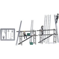 Busch H0 Action Set Zimmermänner mit Gerüst Bausatz von Busch