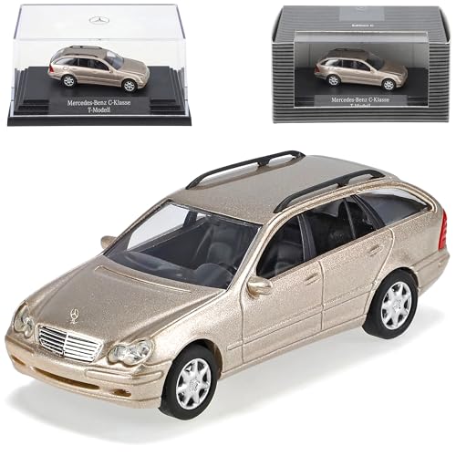 Busch Mercedes-Benz C-Klasse W203 T-Modell Kombi Beige 2000-2007 H0 1/87 Modell Auto von Busch